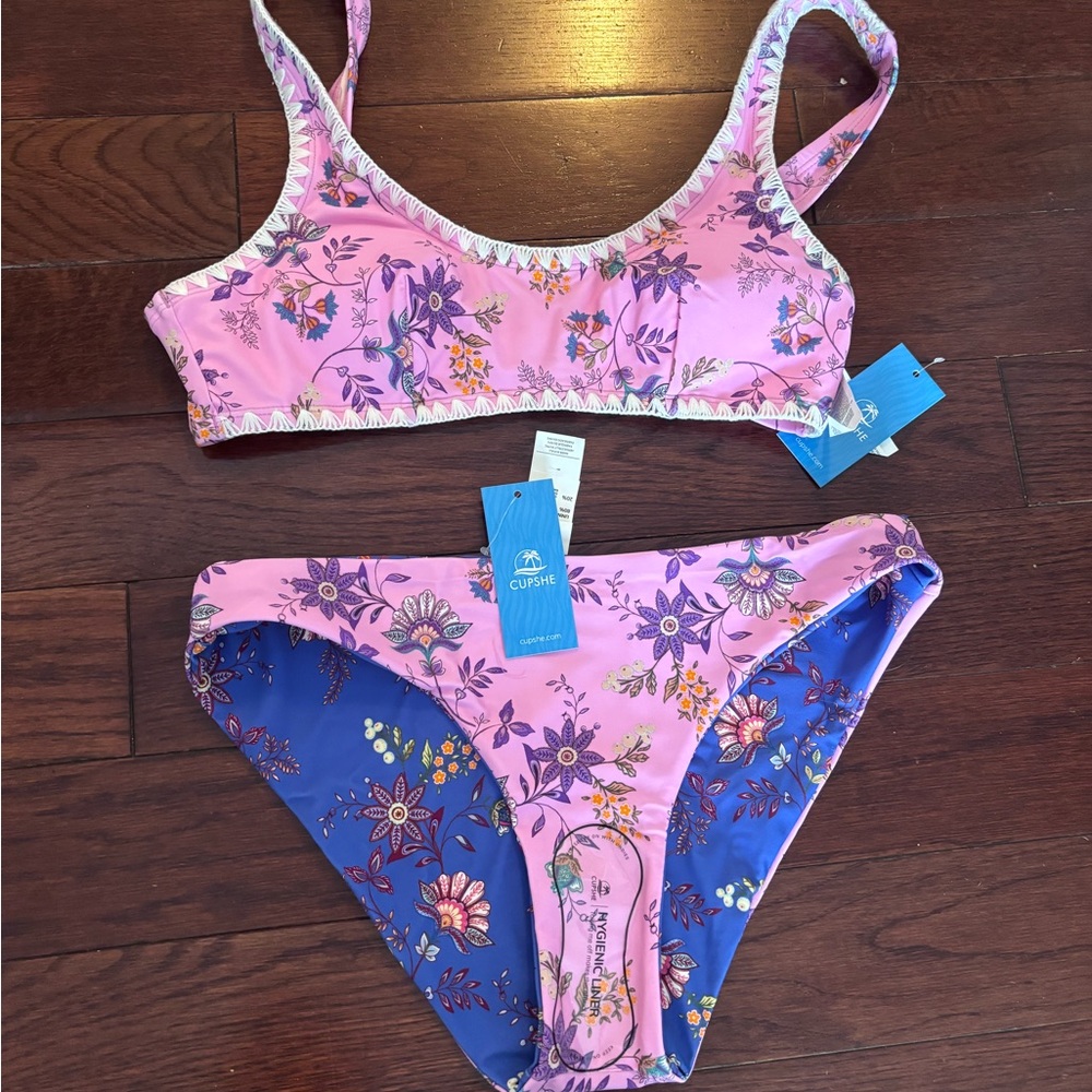 Brand new cupshe reversible bikini!!